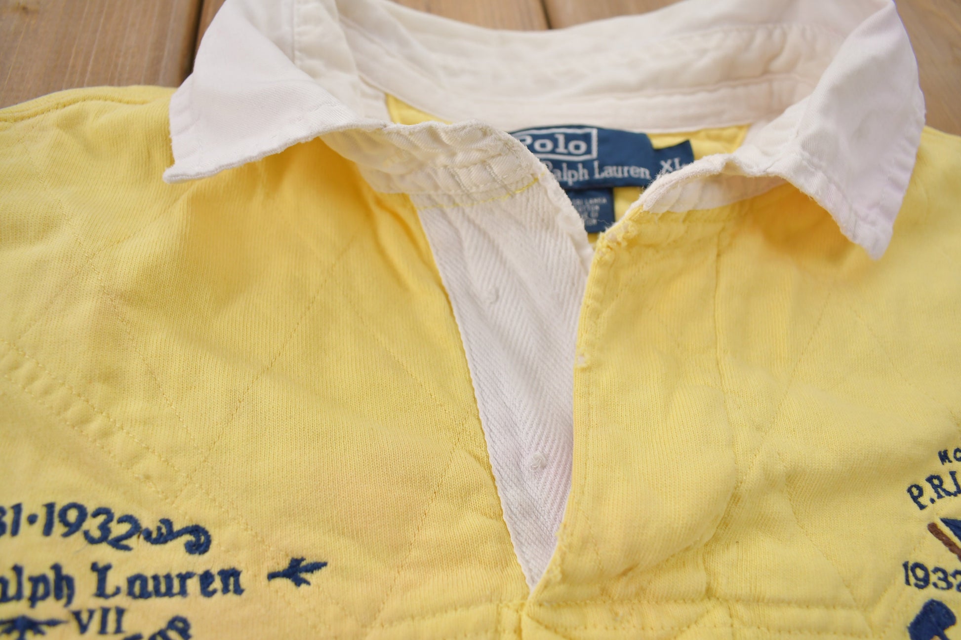 Vintage 1990s Polo Ralph Lauren Golf Club Color Block Rugby Sweatshirt