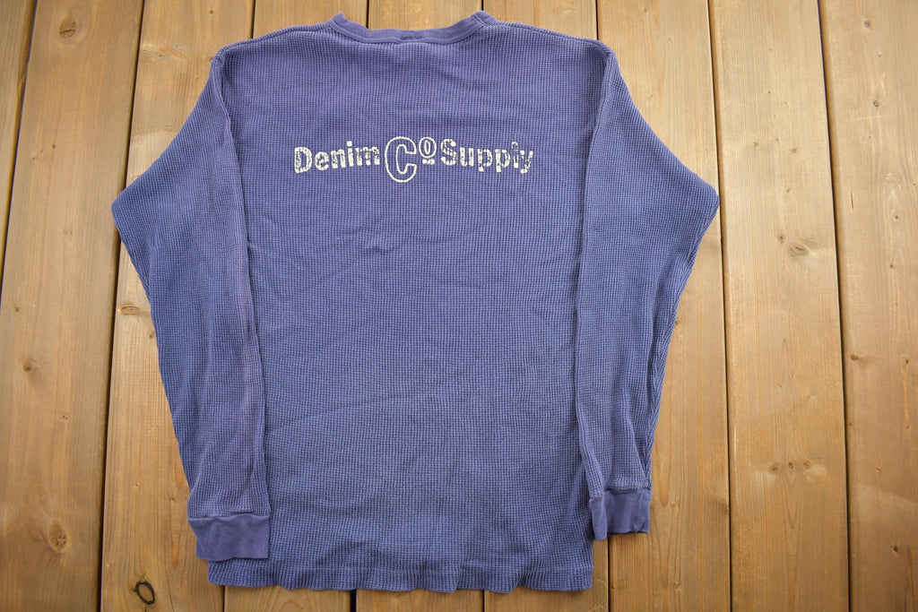Vintage 1990s Denim Supply Co Waffle Knit Graphic Shirt