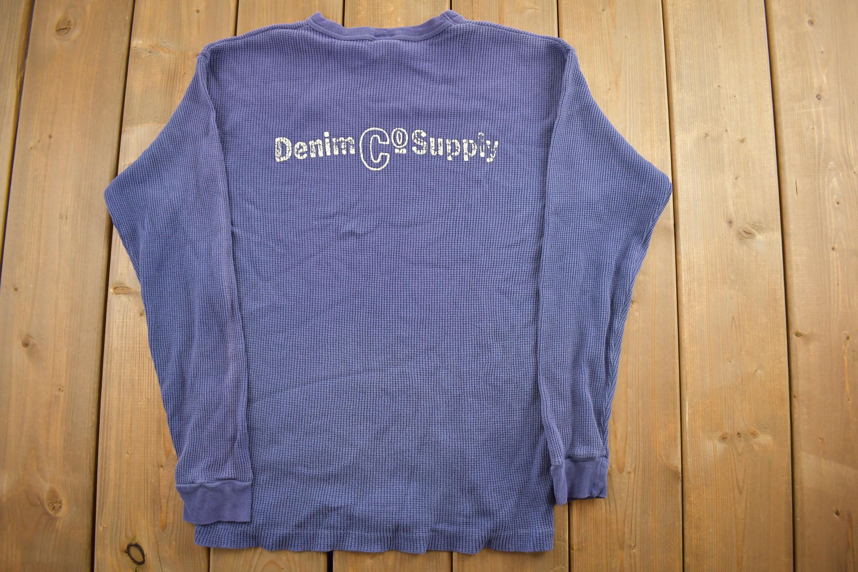 Vintage 1990s Denim Supply Co Waffle Knit Graphic Shirt
