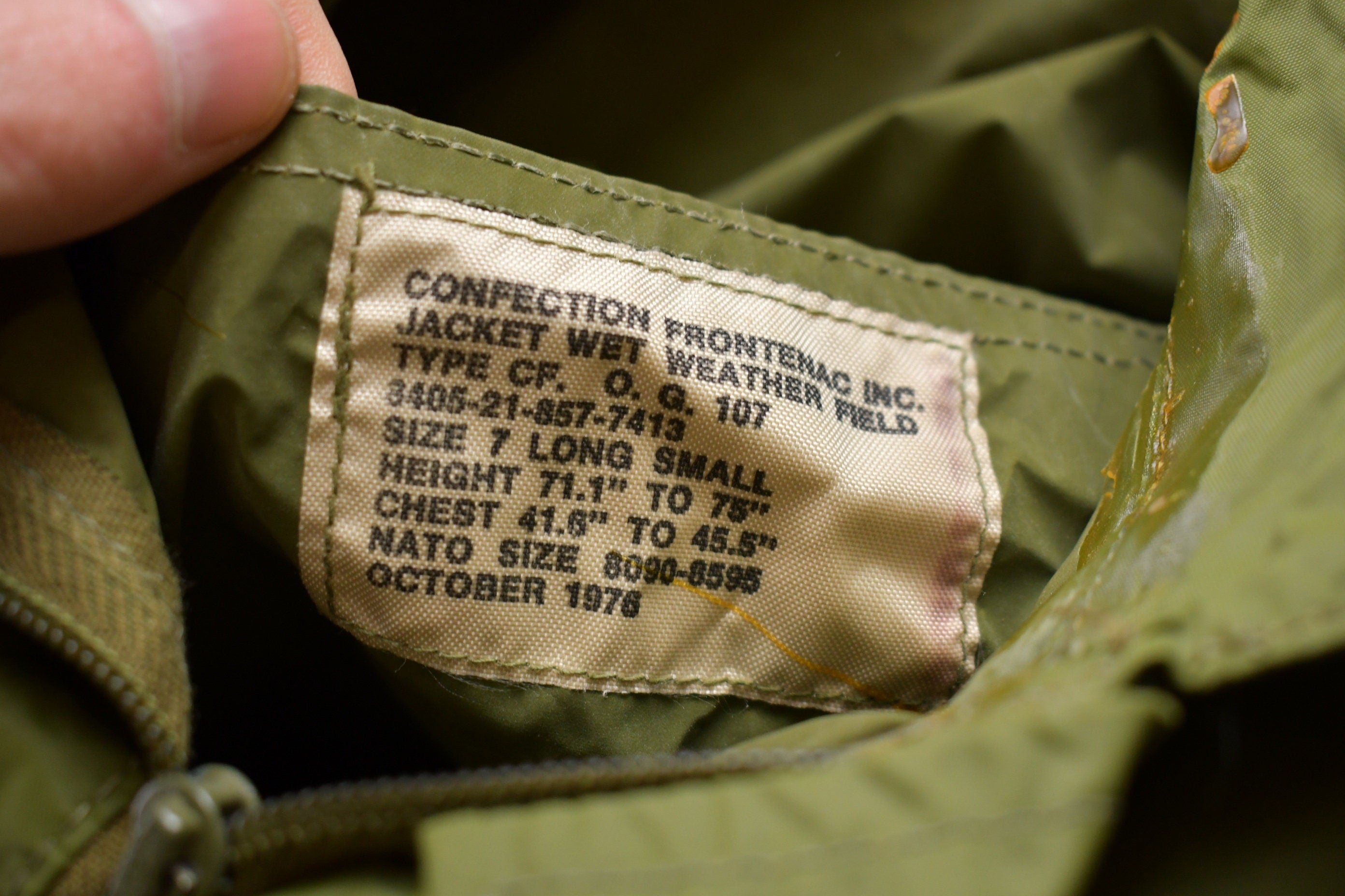 Vintage 1976 Wet Weather Field Windbreaker Jacket