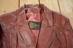 Vintage 1980s Ami Leather Trench Coat Women's Small
