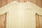 Vintage 1980s Specially Hand Made By Darlene Cable Knit Crewneck Sweater