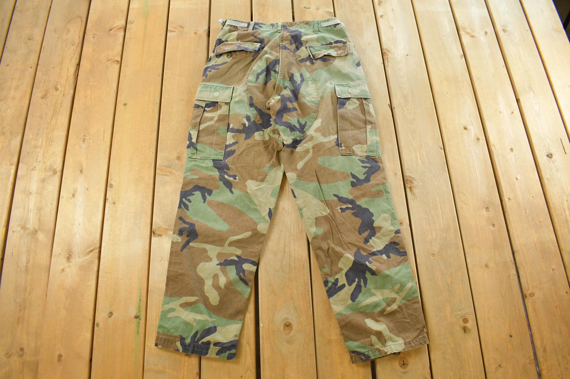 Vintage 2000s Army Military Woodland Camo Cargo Pants Men's Medium