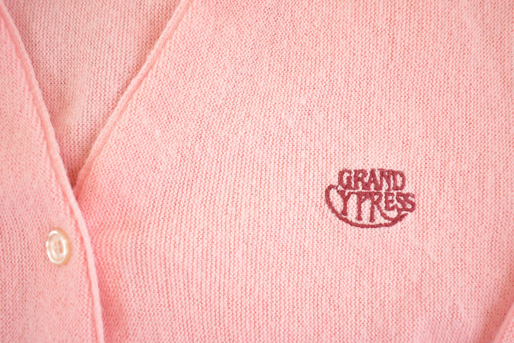 Vintage 1970s Grand Cypress Abstract Knit Cardigan Sweater Womens S