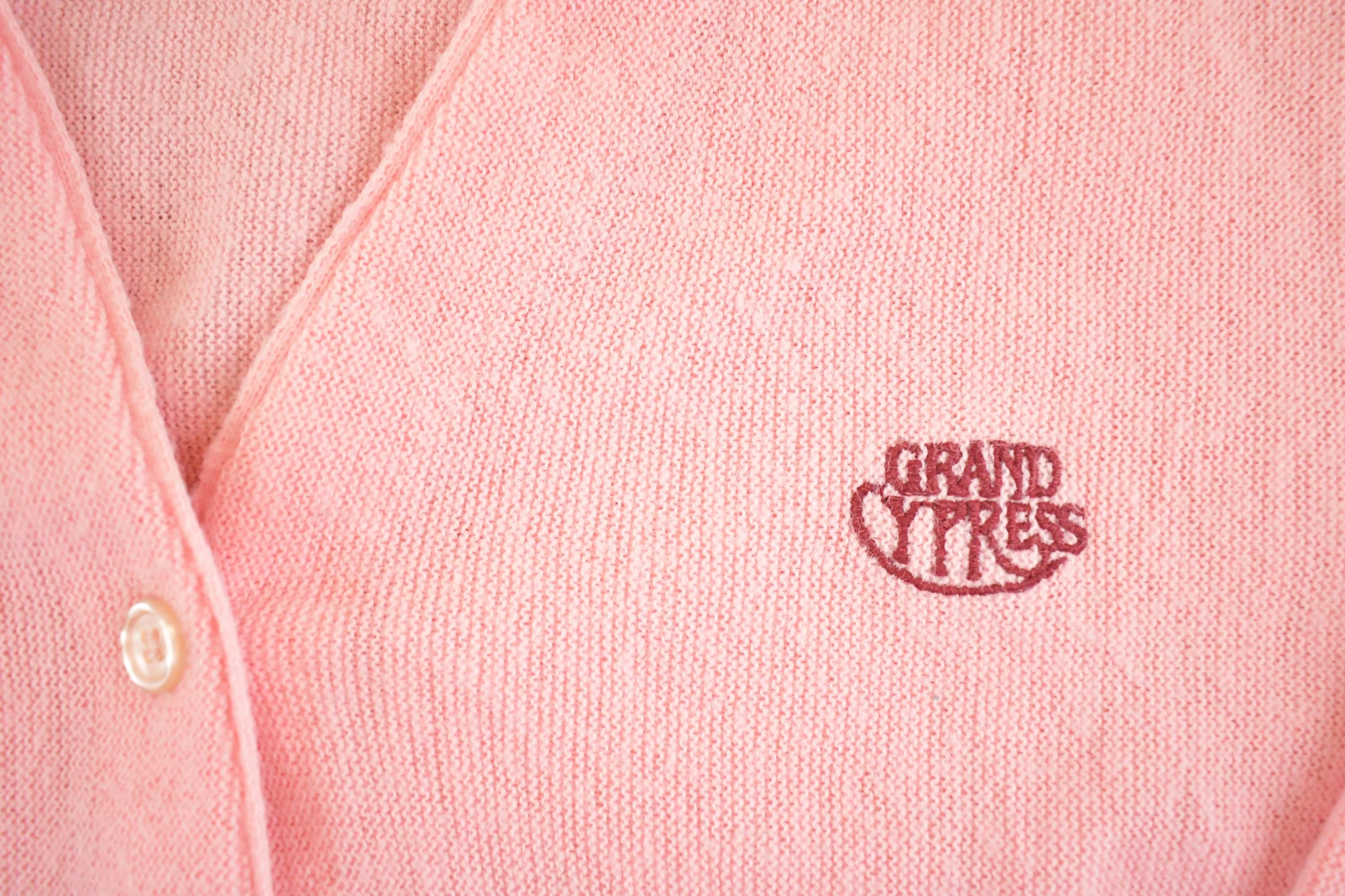 Vintage 1970s Grand Cypress Abstract Knit Cardigan Sweater Womens S