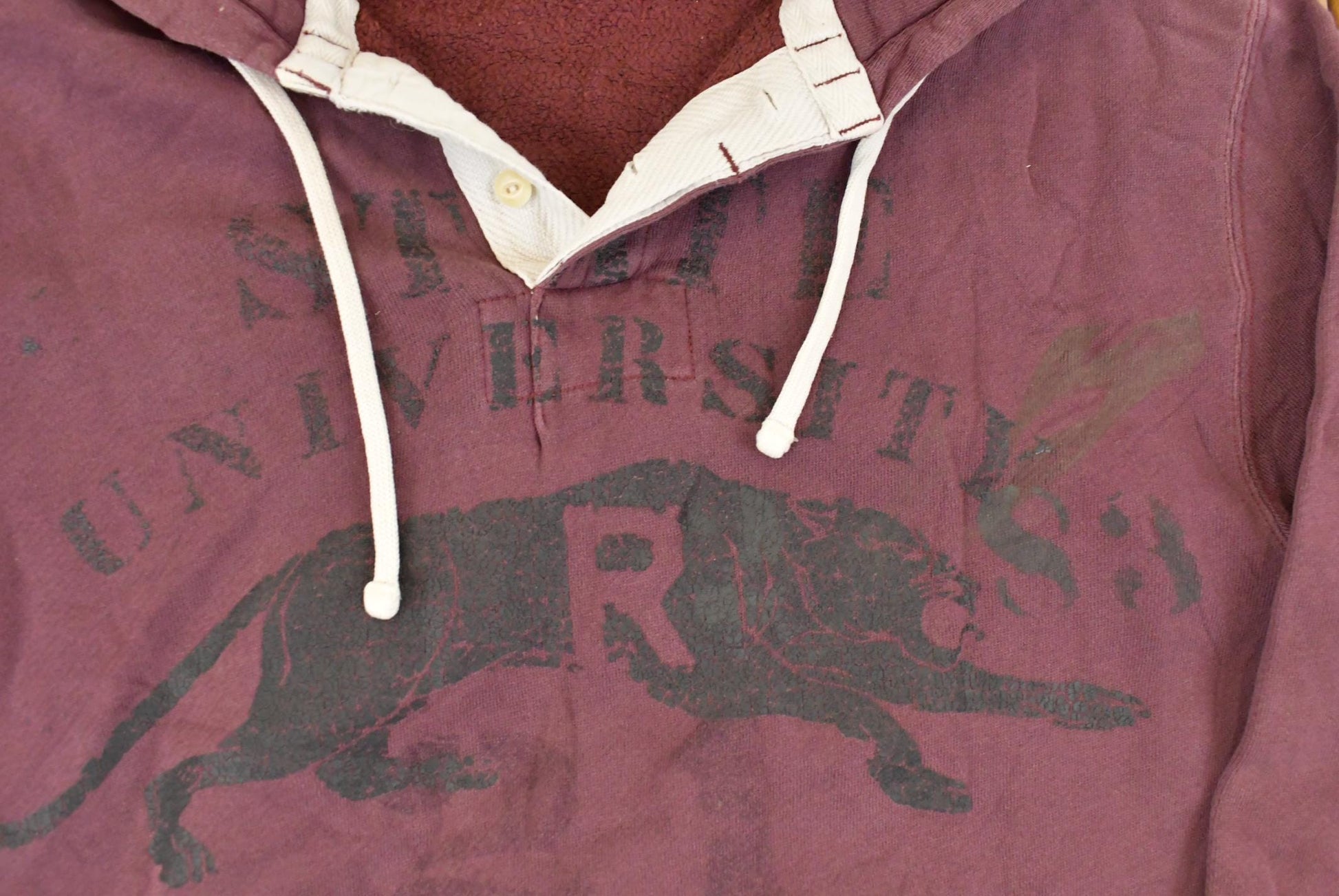 Vintage 1990s Polo By Ralph Lauren State Henley Hoodie Men's Medium