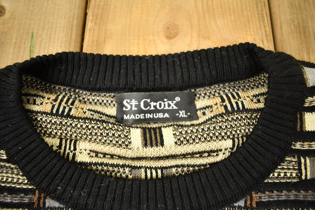 Vintage 1990s St Croix 3D Knit Crewneck Sweater