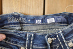 Vintage Deadstock Y2K Miss Me Bedazzled Low Rise Jeans Women's Size 26x31