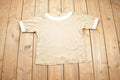 Vintage 1990s Hook French Sleeve Beige T-Shirt