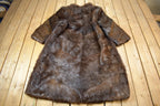 Vintage 1970s Full Length Brown Mink Fur Coat