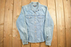 Vintage 1990s Blank Rough Wear Denim Button Up Shirt
