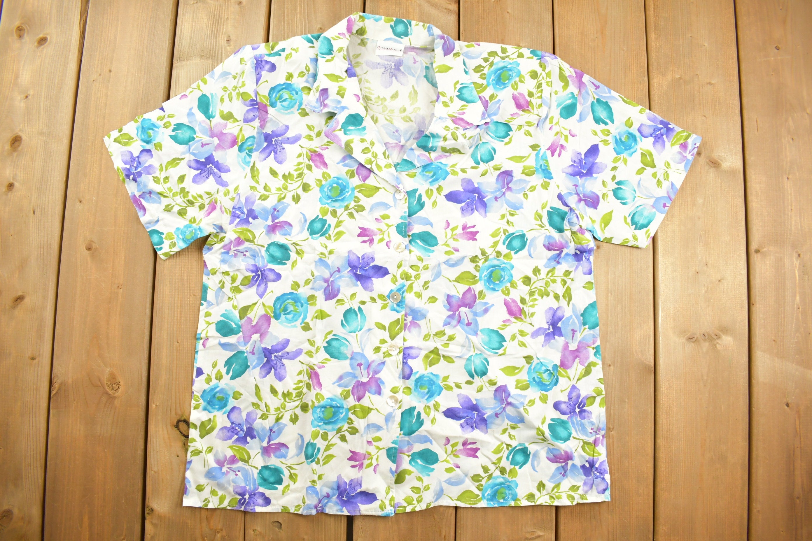 Vintage 1990s Bobbie Brooks Floral Button Up Shirt