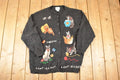 Vintage 1990s The Quacker Factory AOP Embroidered Cat Knit Cardigan Sweater Women's XL  90s Knitted Sweatshirt  Vintage Preppy Knits