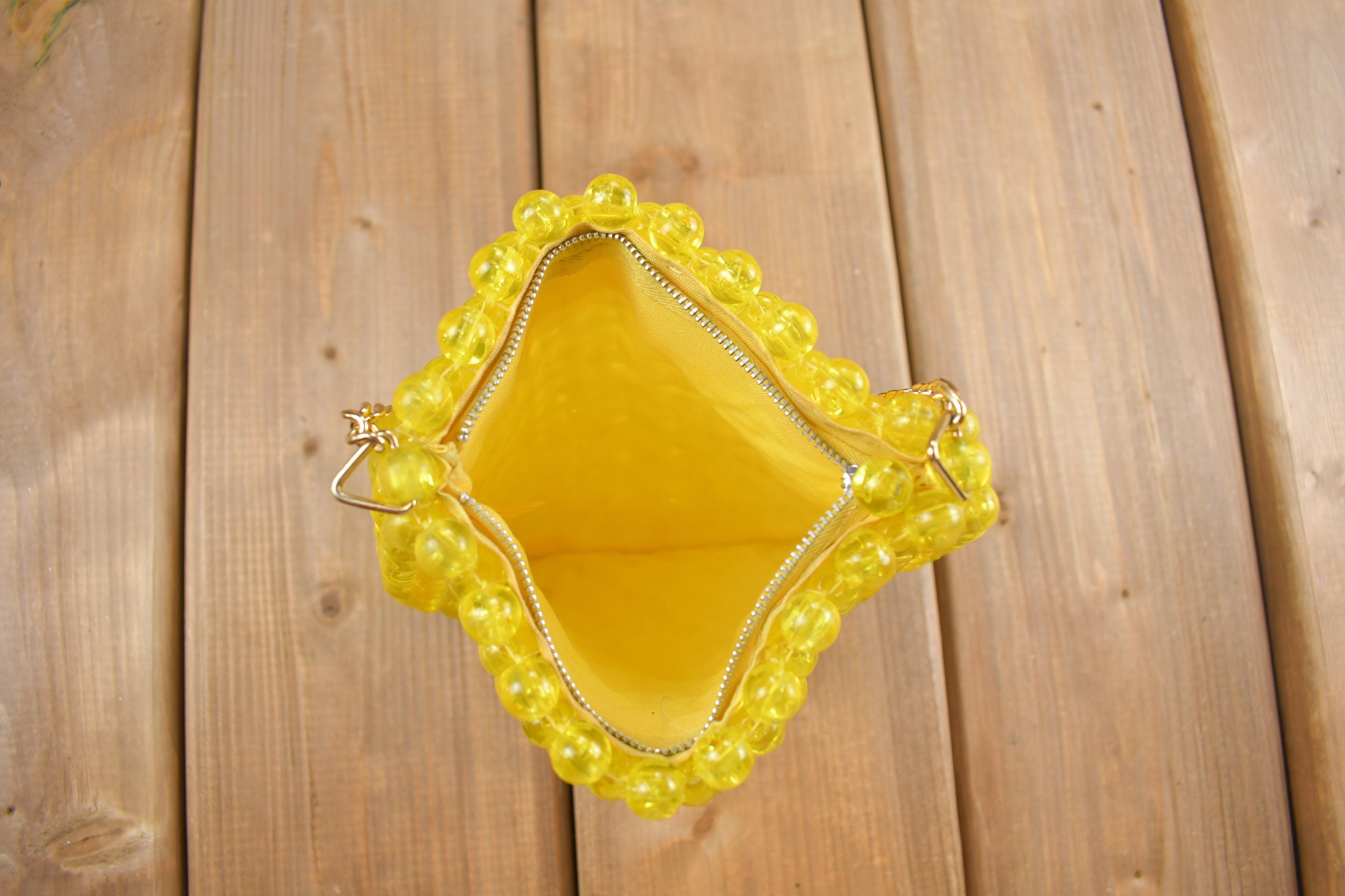 Vintage 1990s Neon Beaded Mini Hand Bag