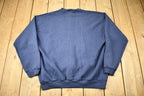 Vintage 1990s Tultex Navy Blue Blank Crewneck Sweatshirt