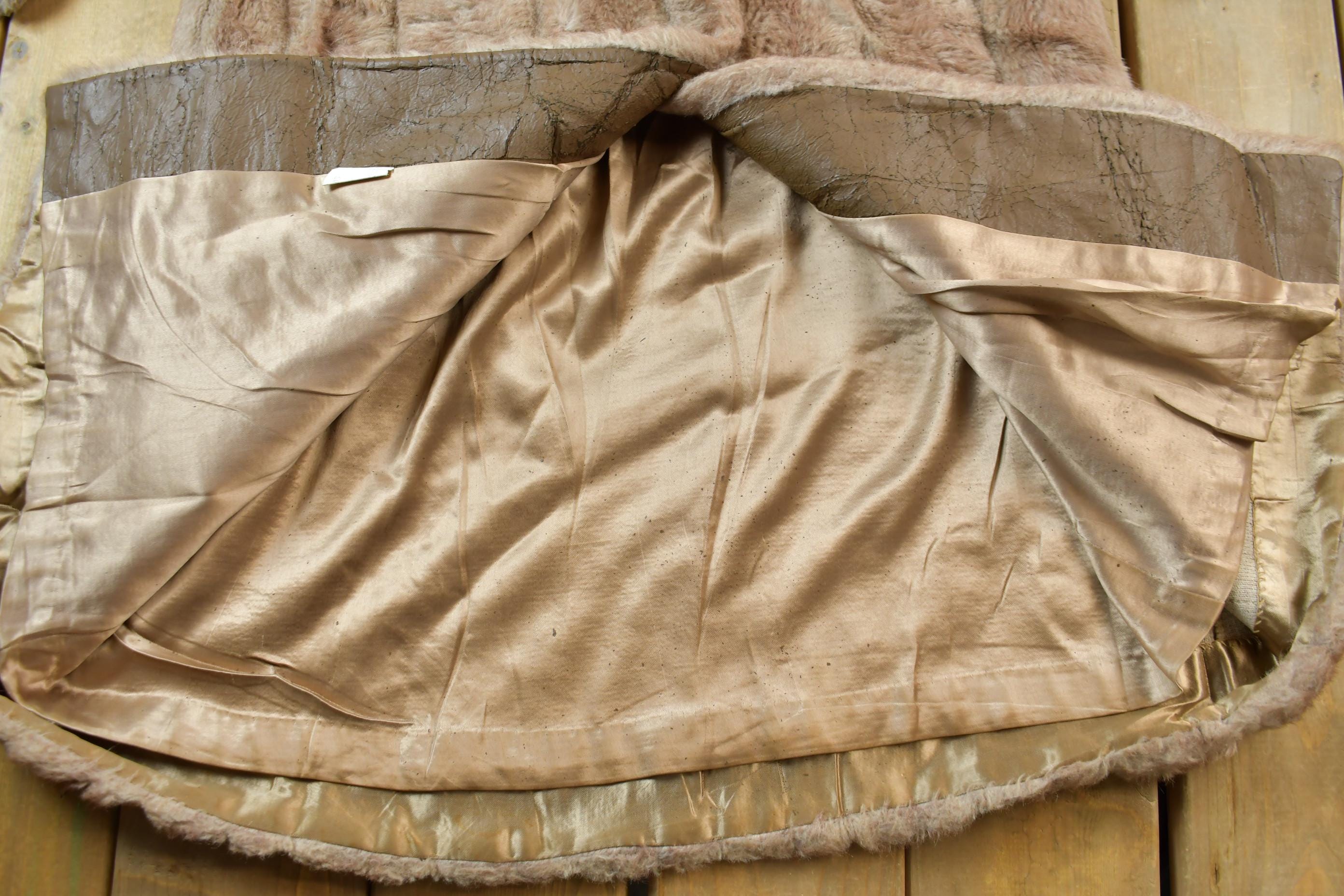 Vintage 1970s Brown Ultra Mink Faux Fur Sears Fur Coat