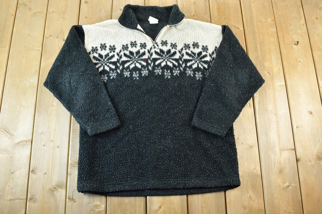 Vintage 1990s Sonoma Jean Company Fleece Outdoorsman Sweater