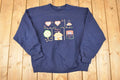 Vintage 1990s Cute House Apple Pie Graphic Print Crewneck Sweatshirt Womens XL