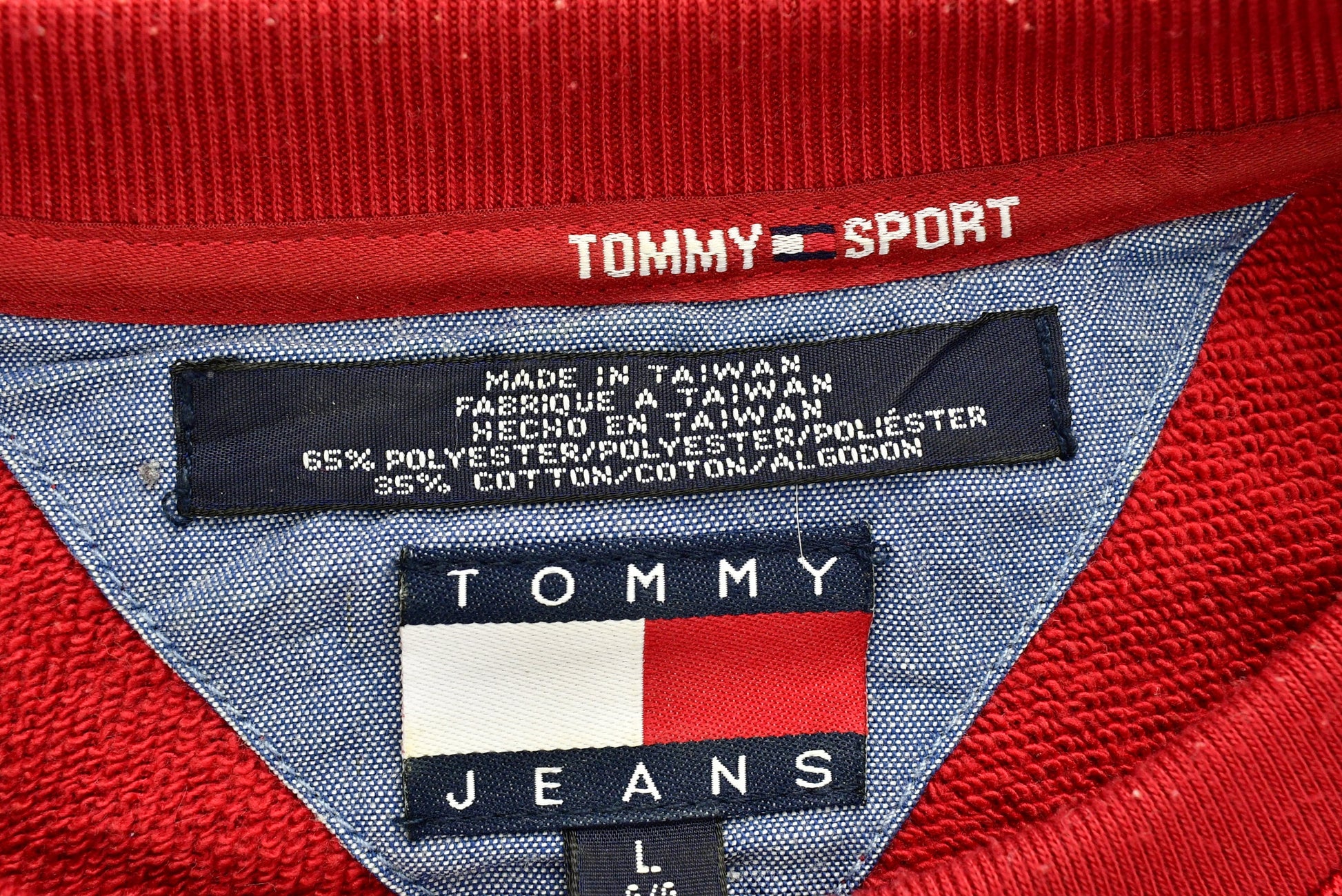 Vintage 1990s Tommy Hilfiger Sport Embroidered Crewneck Sweatshirt Sportswear