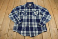 Vintage 1980s Sears Plaid Button Up Flannel Shirt