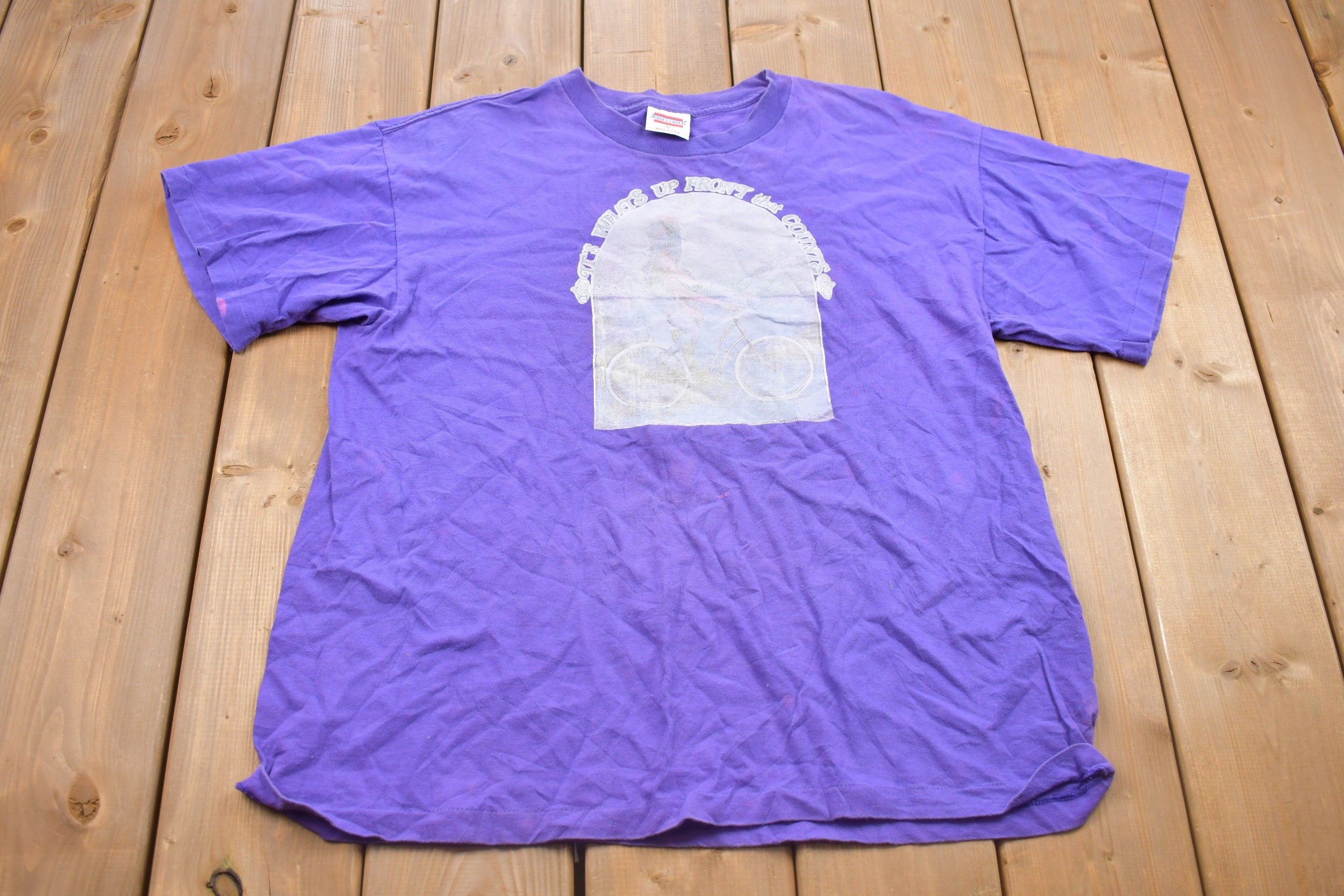 Vintage 1990s Faded "It's What's Up Front" Graphic T Shirt