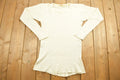 Vintage 1990s Blank White Slim Fit Sweater