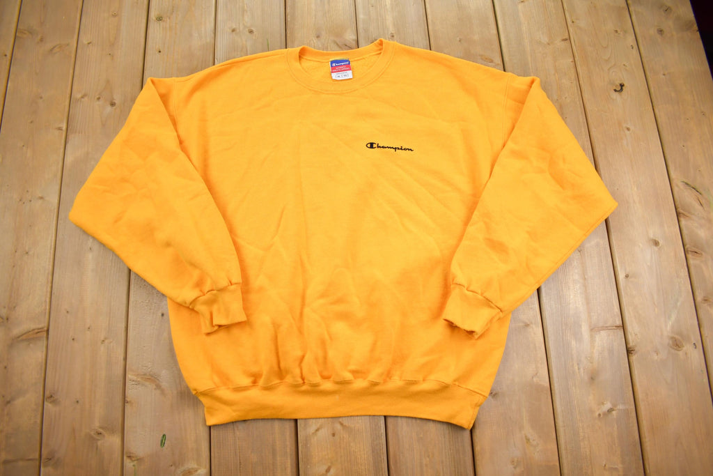 Vintage Y2K Champion Small Logo Embroidered Crewneck Sweatshirt - XL