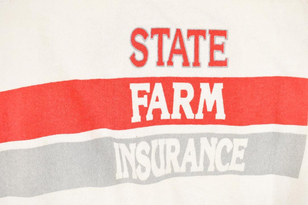 Vintage 1980s Champion State Farm Insurance Graphic Print Crewneck Sweatshirt Men's M