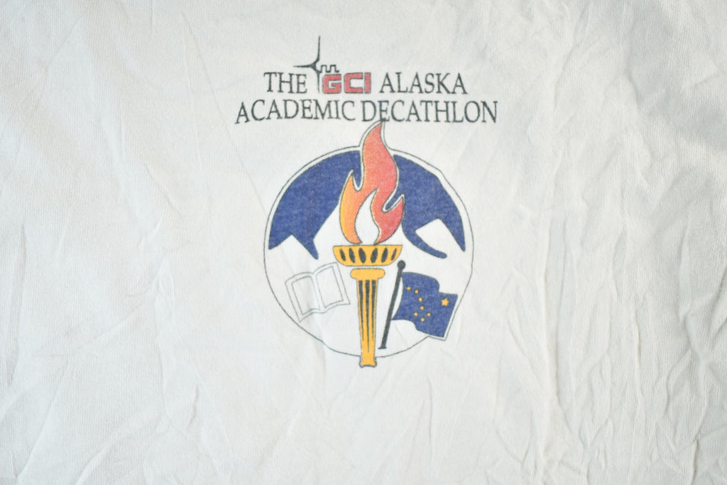 Vintage 1998 The CGI Alaska Academic Decathlon Souvenir T-Shirt Mens L