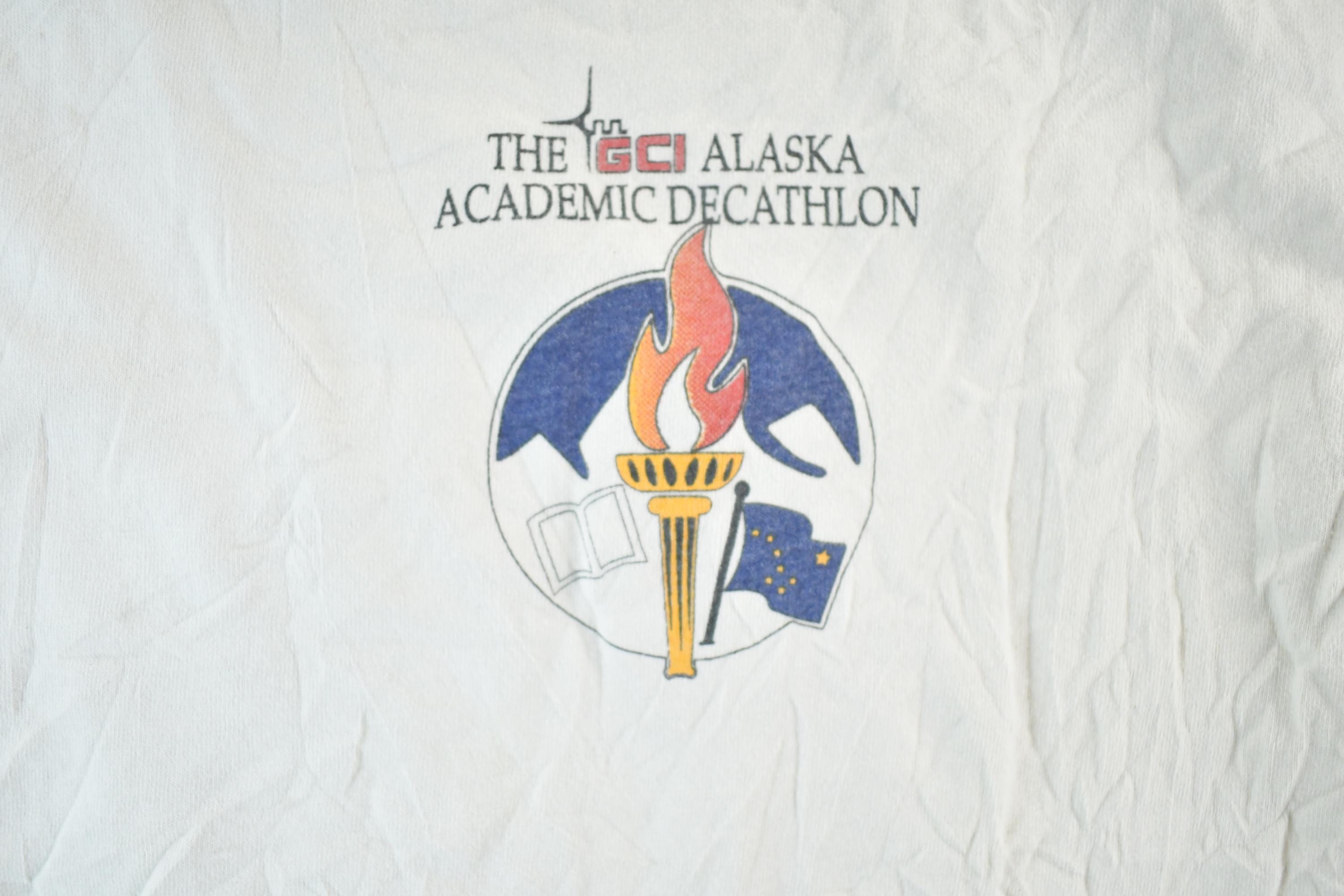 Vintage 1998 The CGI Alaska Academic Decathlon Souvenir T-Shirt Mens L