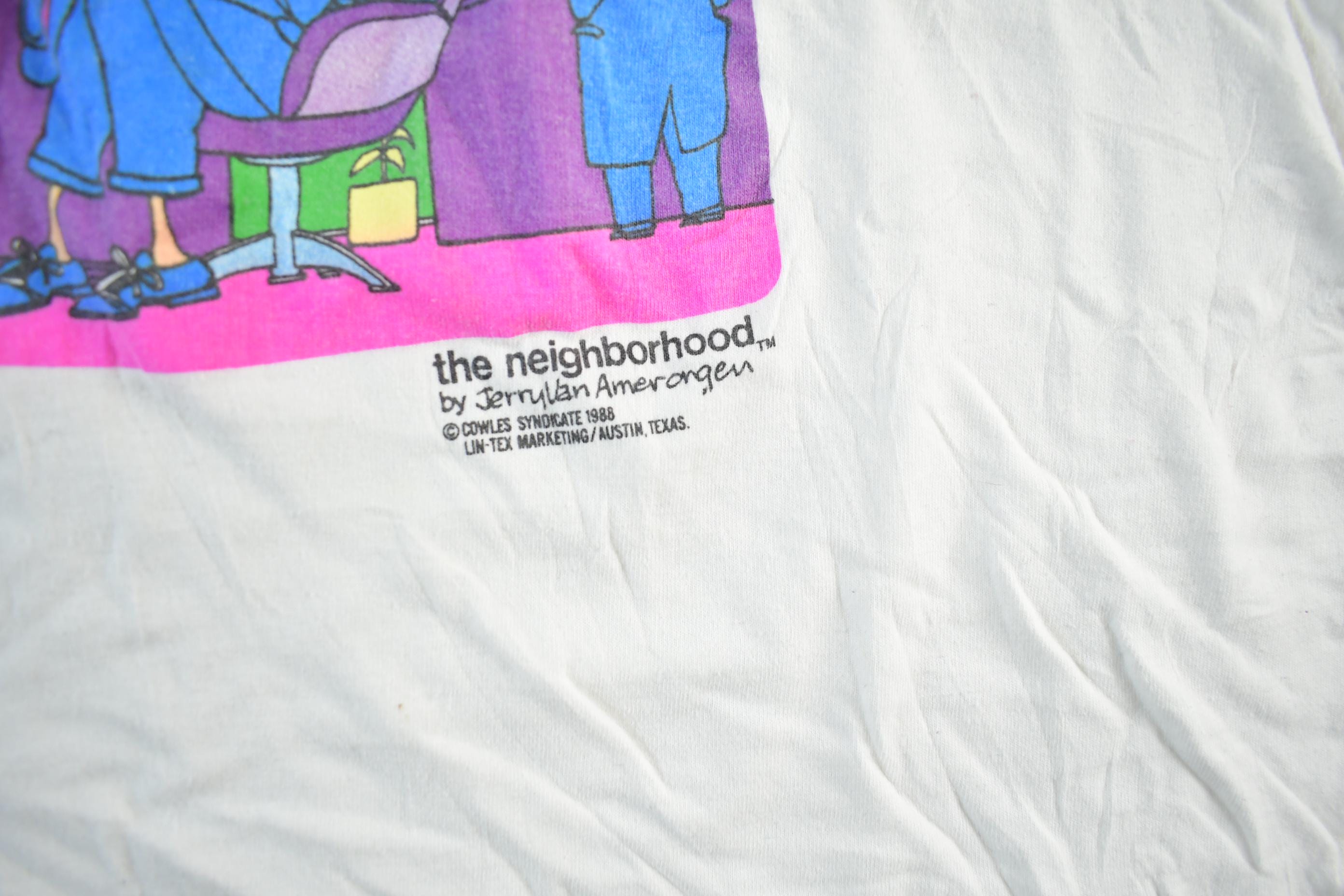 Vintage 1988 The Neighbourhood Comic Graphic T-Shirt Men's XL