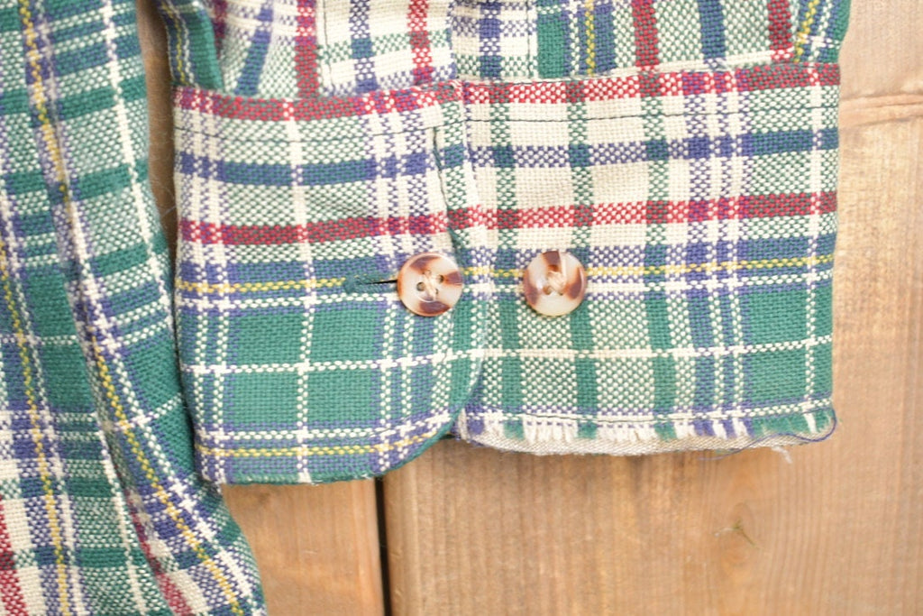 Vintage 1990s John Blair Plaid Flannel Button Up Shirt