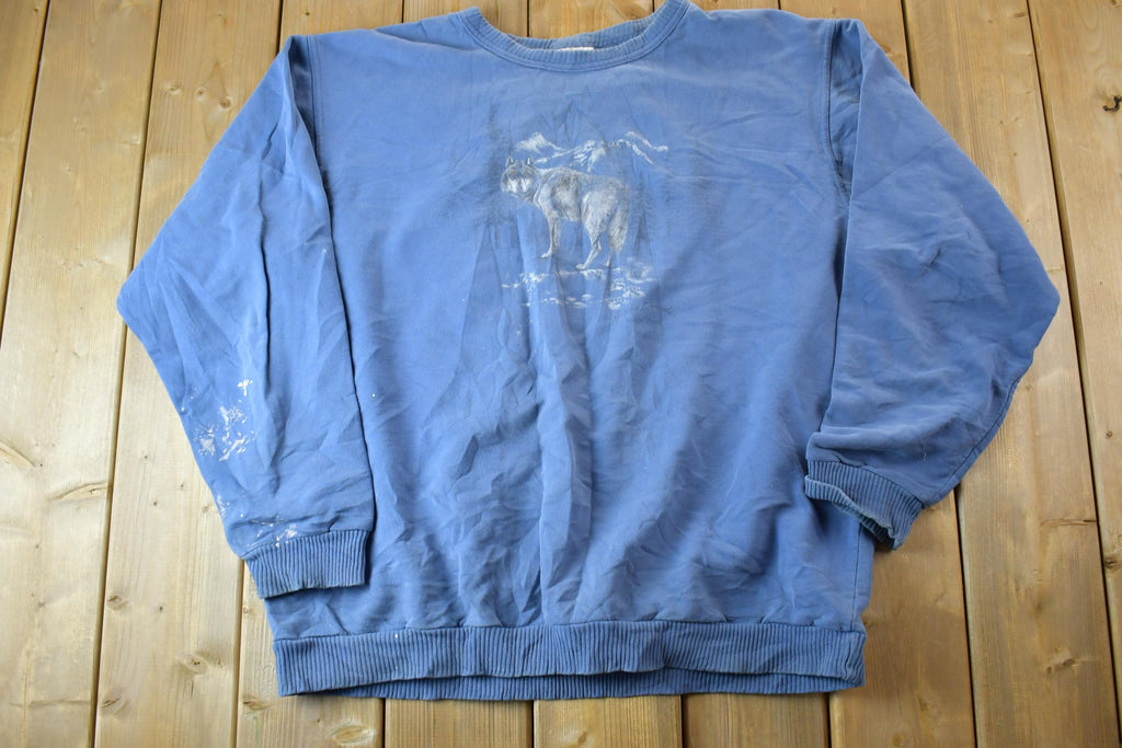 Vintage 1990s Northern Elements Lone Wolf Crewneck