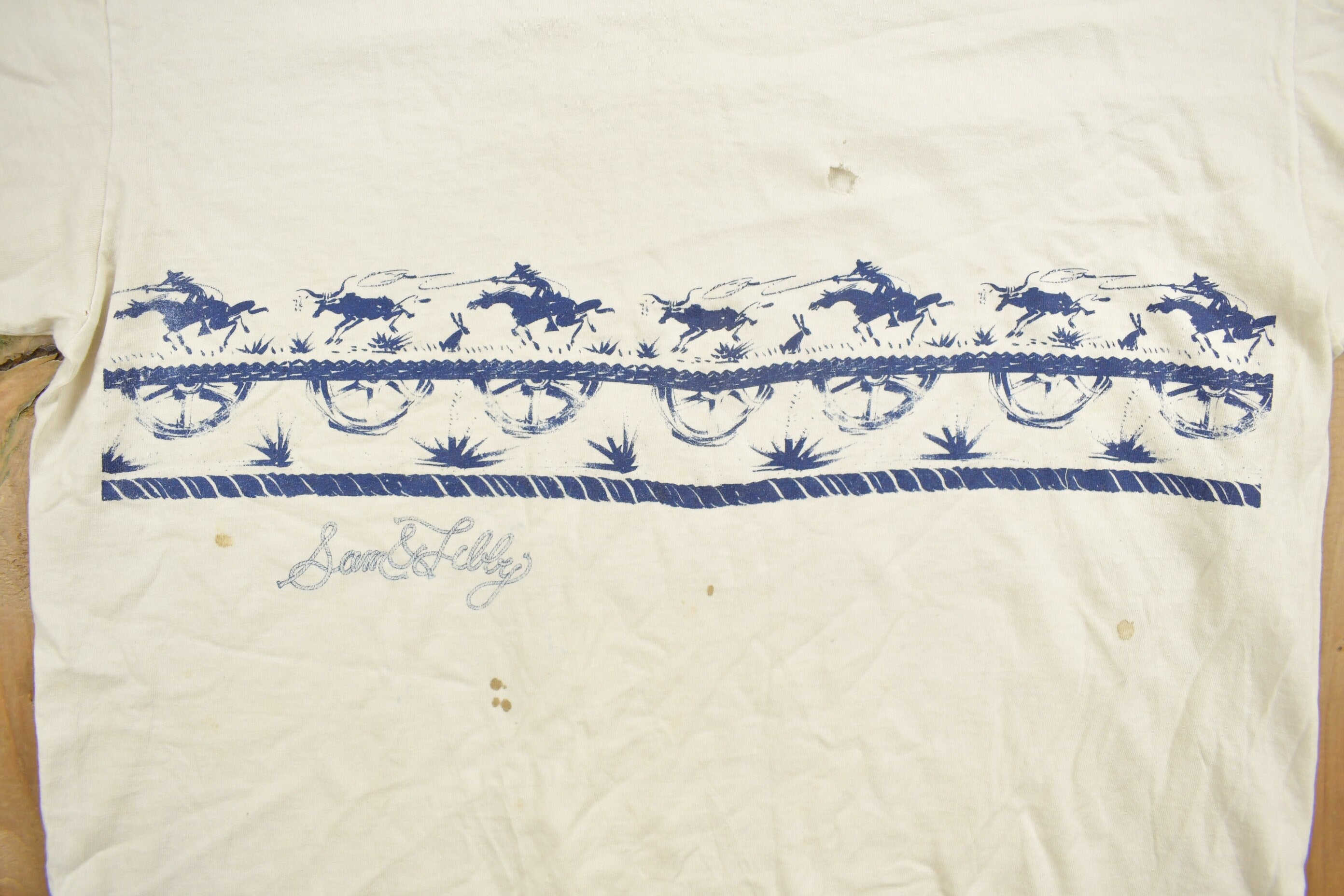 Vintage 1990s Sam & Sally Western Horse Themed Souvenir T Shirt