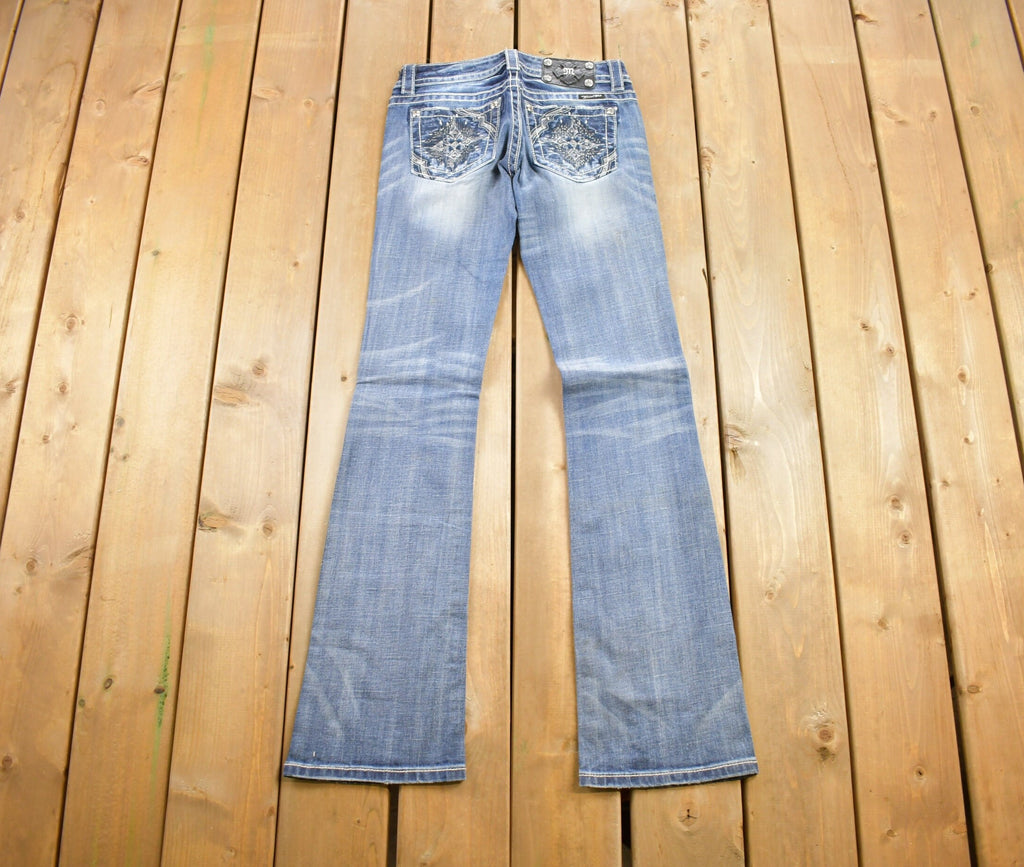 Vintage Y2K Miss Me Bedazzled Low Rise Jeans Size 26x34