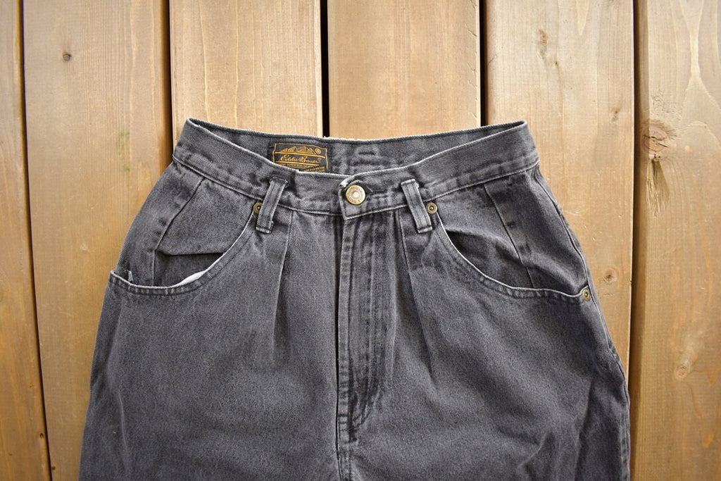 Vintage 1990s Eddie Bauer Black Denim Jeans Size 26x29