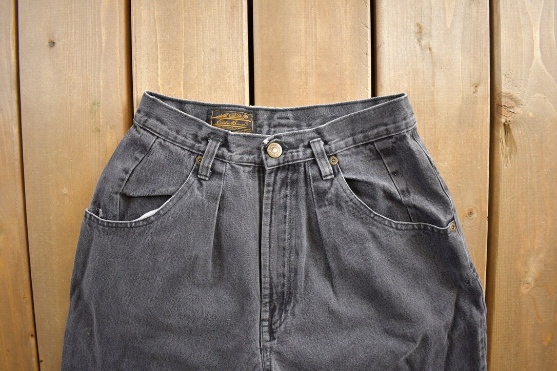 Vintage 1990s Eddie Bauer Black Denim Jeans Size 26x29