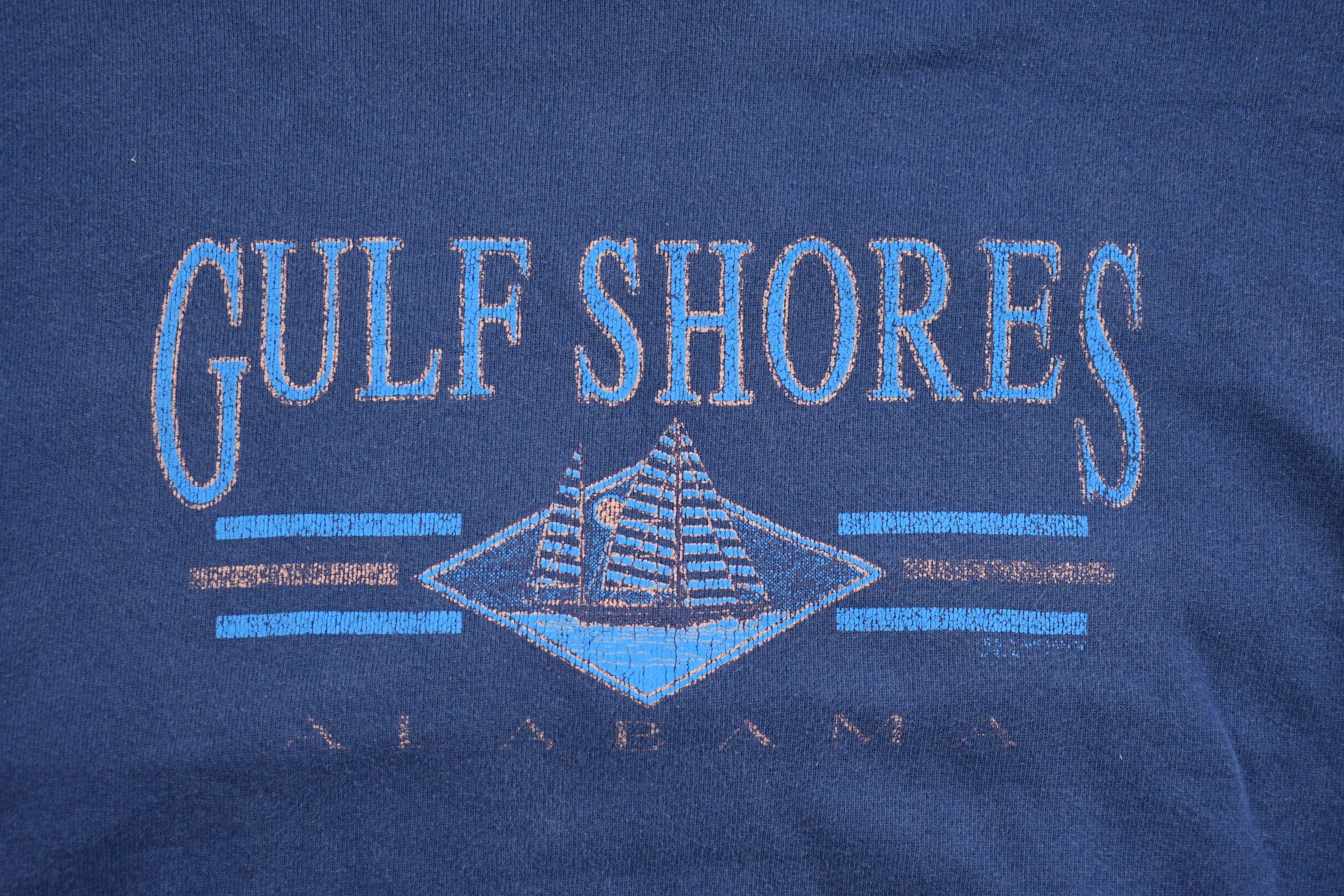 Vintage 1990s Gulf Shores Hoodie Sweatshirt