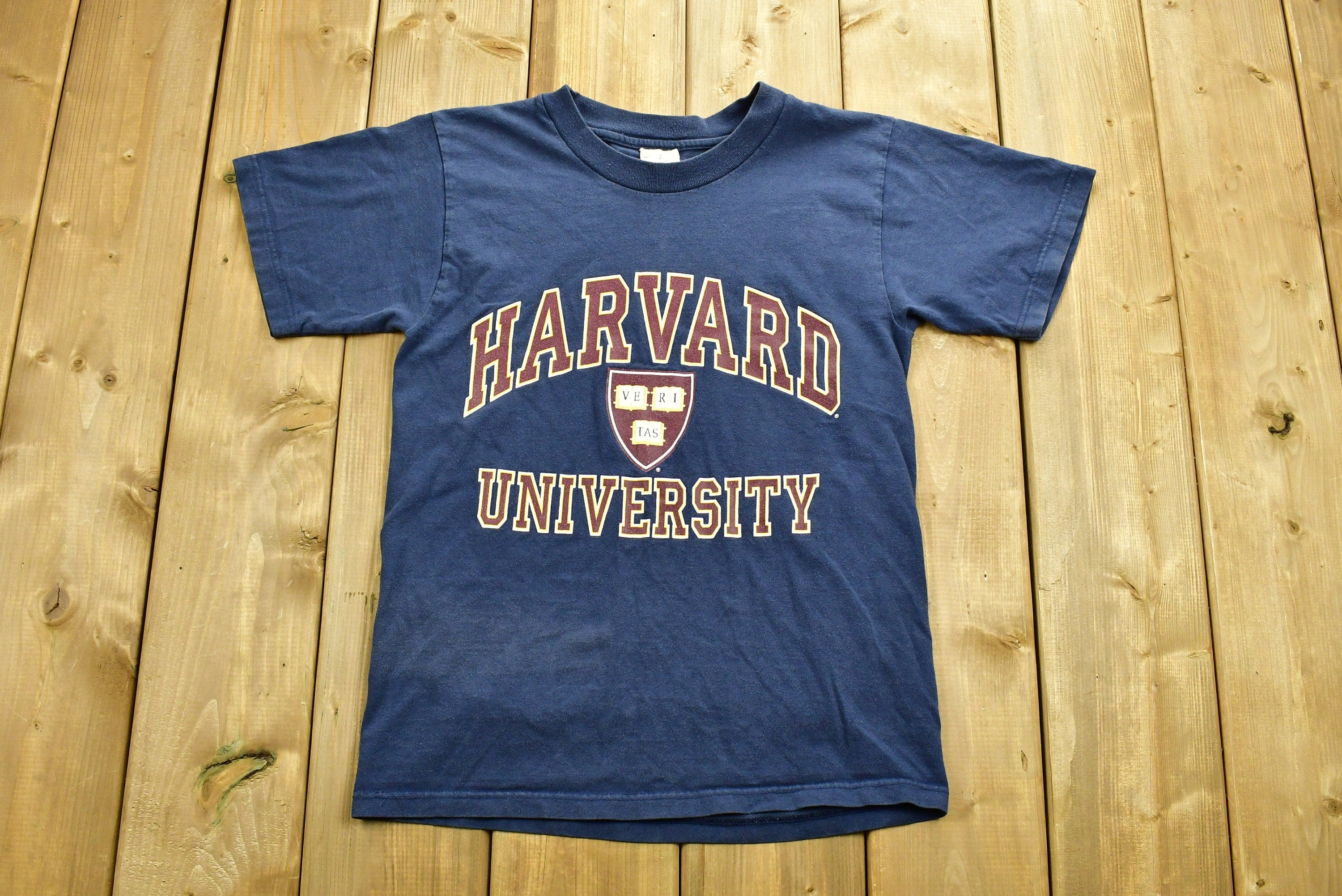 Vintage 1990s University of Harvard Collegiate T-Shirt  NCAA Tee  Americana  Sportswear  Athleisure  Made In USA  The Cotton Exchange