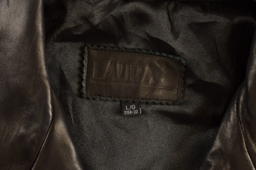 Vintage 1990s Laura Leather Coat