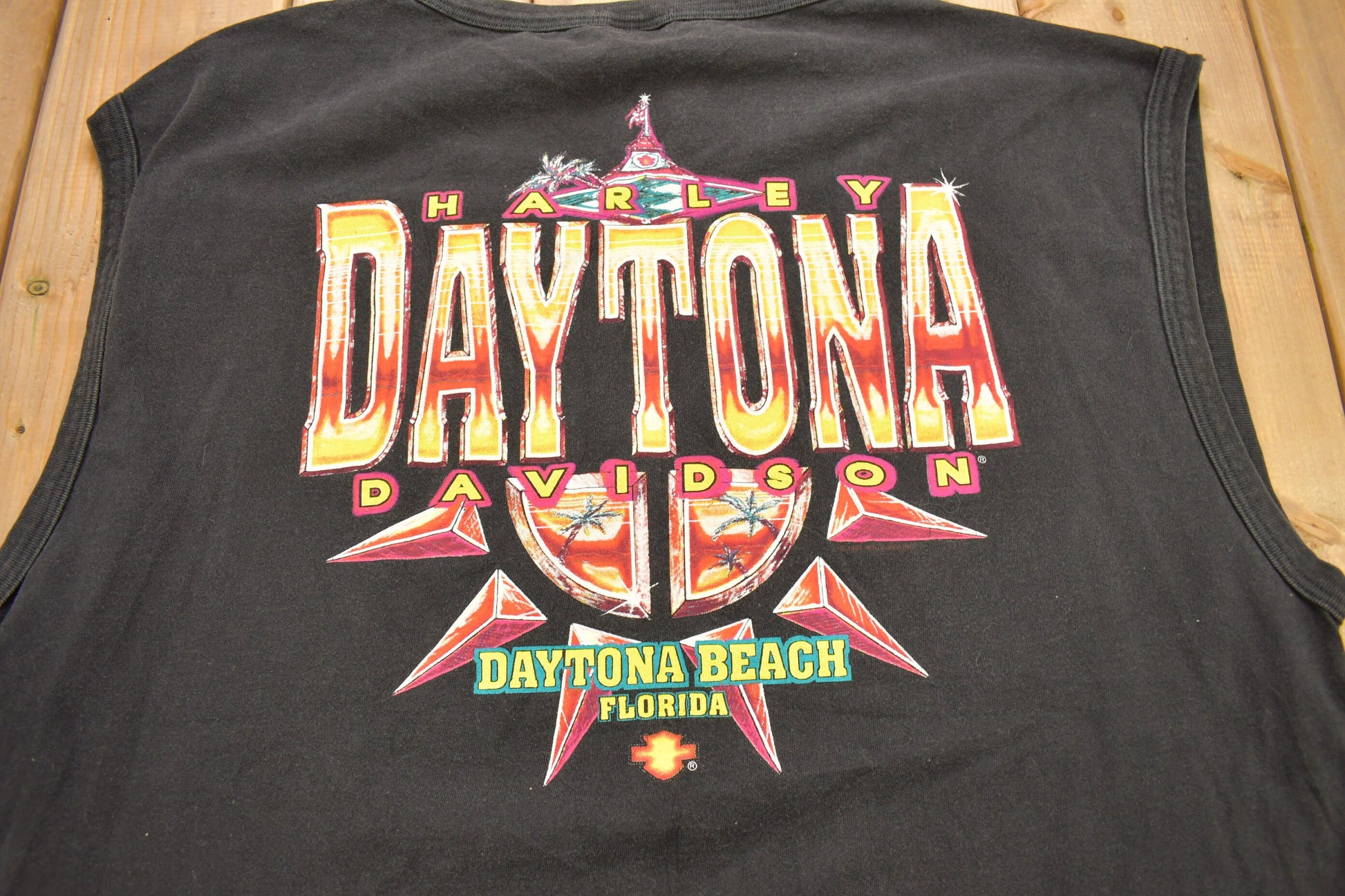 Vintage 1995 Harley Davidson Daytona Bike Week Eagle Graphic Tank Top Shirt