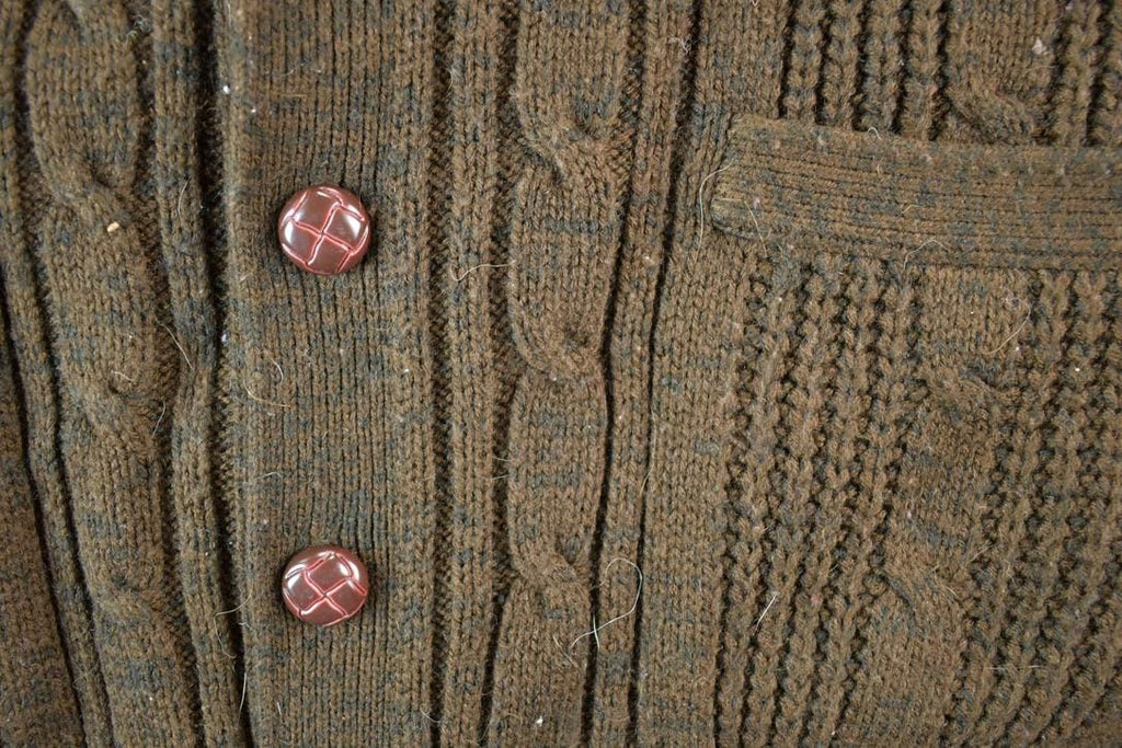 Vintage 90s Towncraft Cable Knit Sweater Vest - Mens Medium