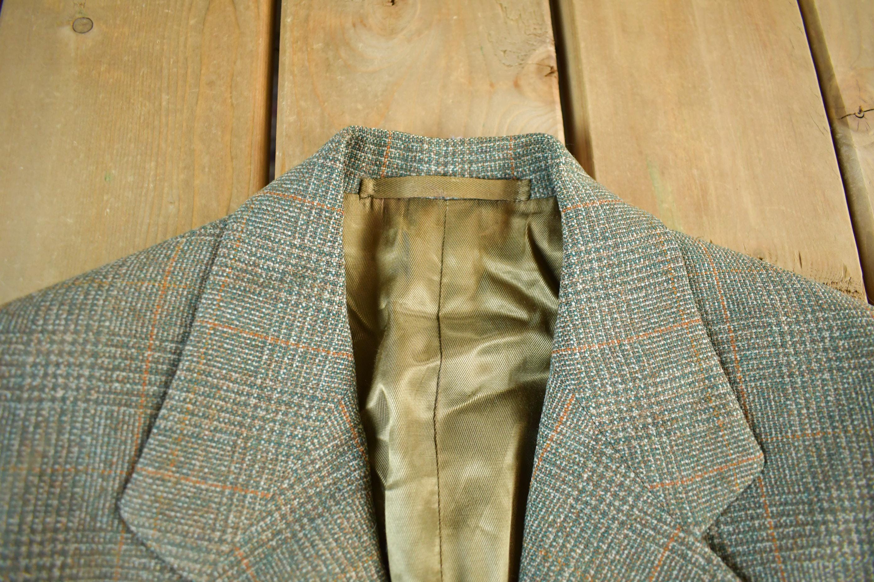 Vintage 1980s Irsih Tweed Wool Blazer Jacket Men's Medium