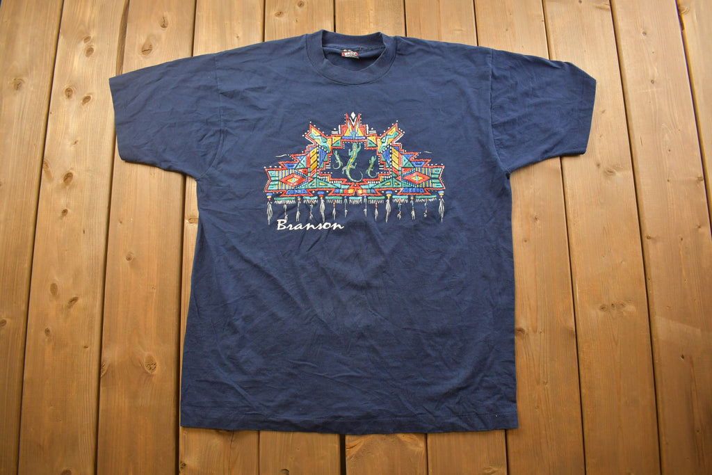 Vintage 1990s Abstract Lizard Graphic T Shirt