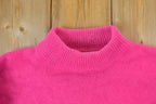 Vintage 1990s Rafaella Pink Knit Mock Neck Sweater