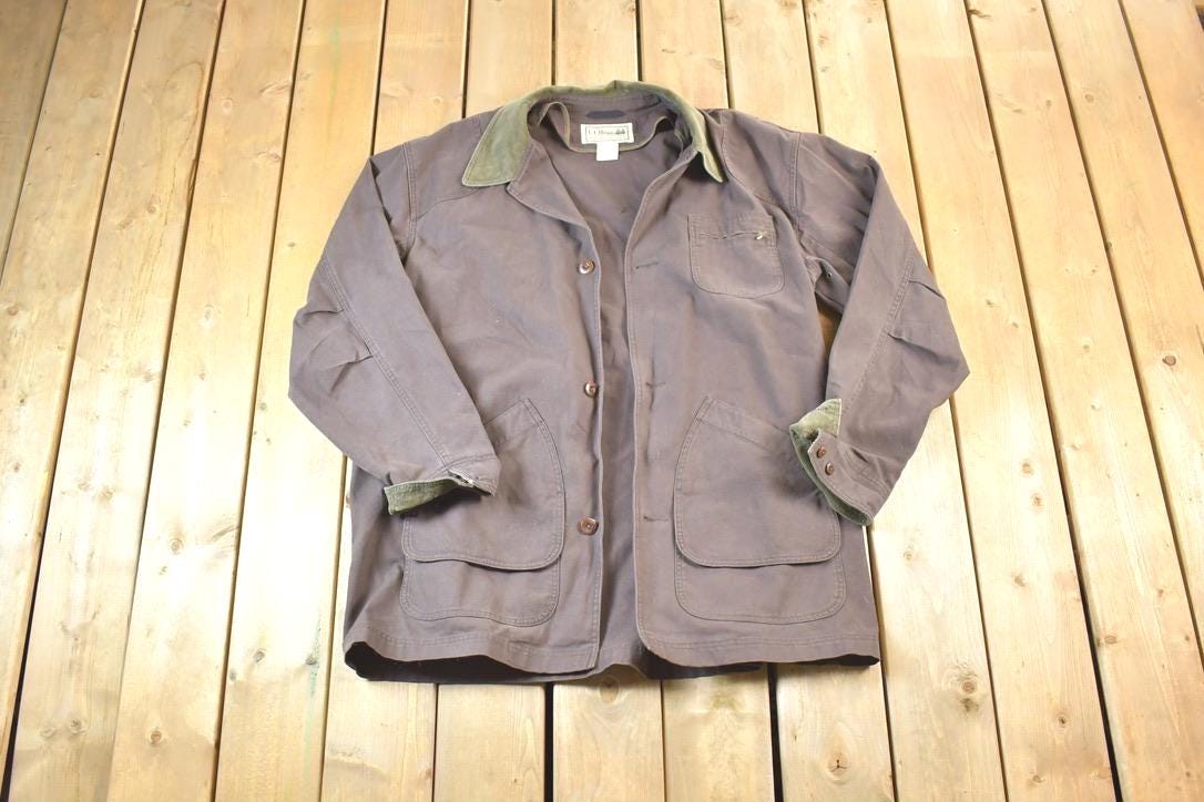 Vintage 1990s LL Bean Collared Workwear Jacket Made In USA