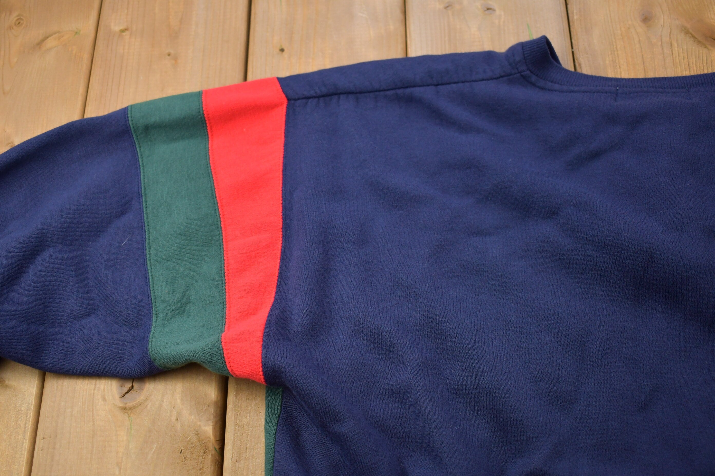 Vintage 1990s Quarter Button Up Crewneck Sweatshirt