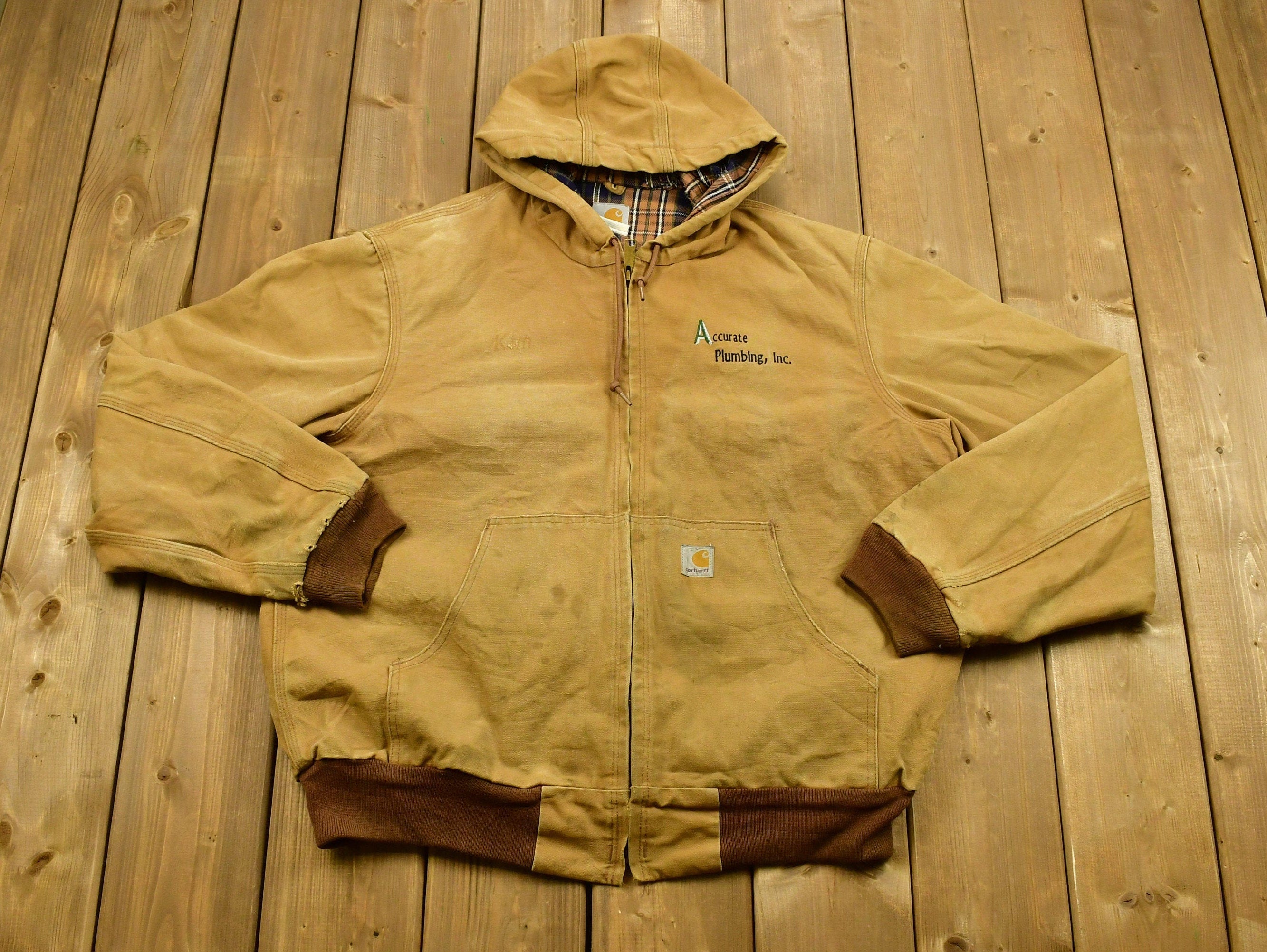 Vintage 1990's Carhartt Hooded Work Jacket