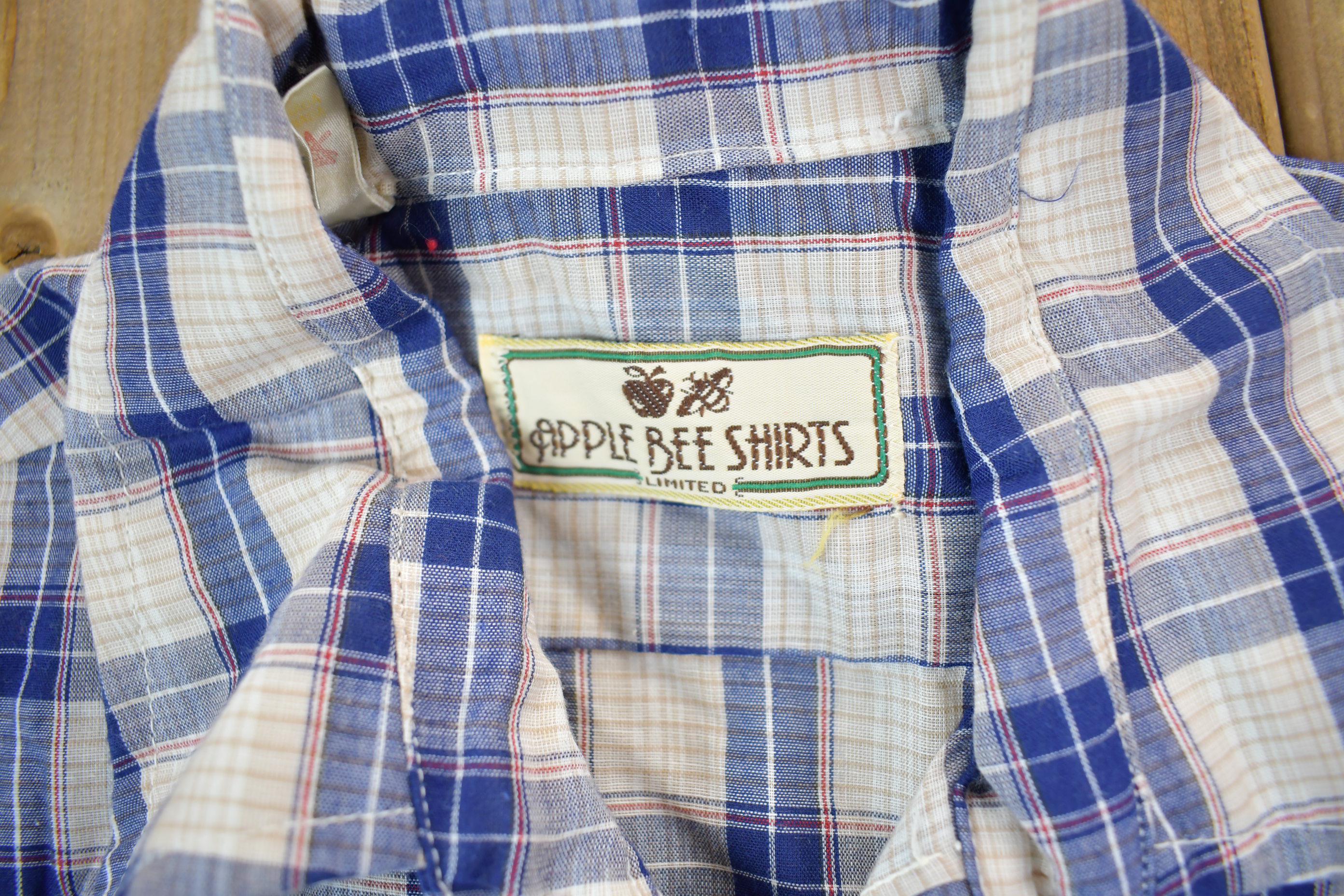 Vintage 1990s Blue Plaid Button Up Flannel Shirt