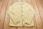 Vintage 1980s Knitted Button Up Cardigan Sweater